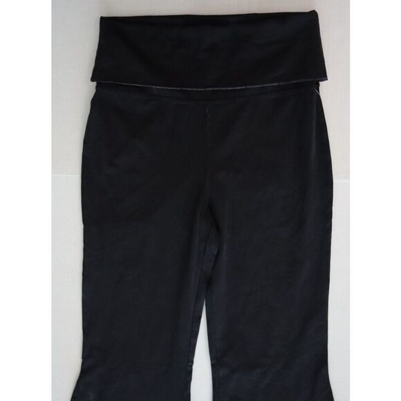 Offline Aerie Women's Sz L Black Wash OG Foldover Super Flare High-Rise Leggings - Picture 2 of 9